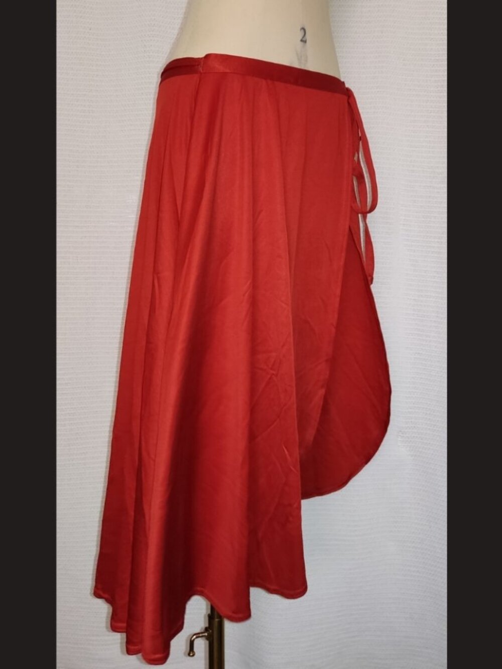 Vintage rust orange wrap skirt